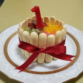 お祝いに！カラフルなフルーツヨーグルトケーキ☆